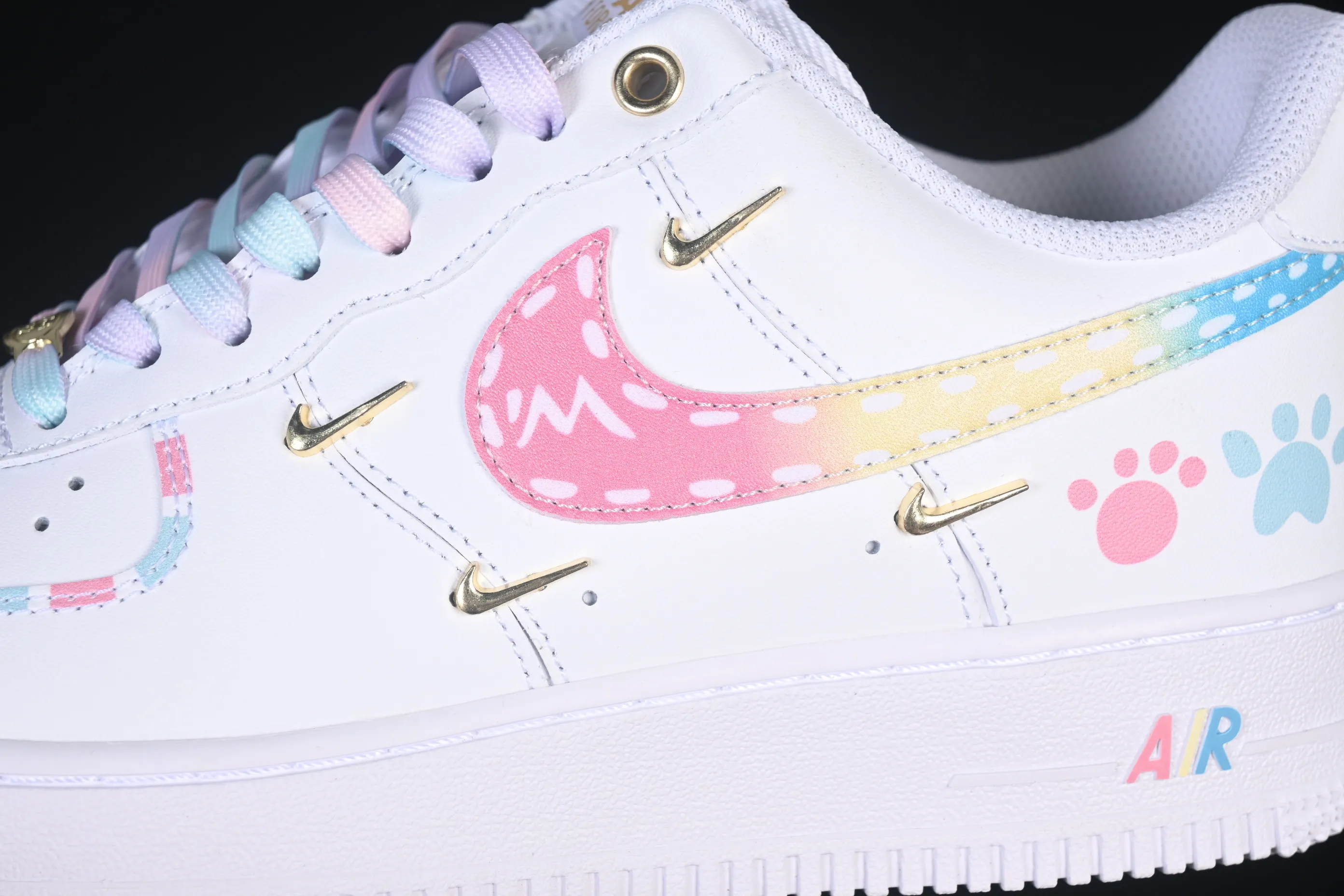 All categories Nk Air Force 1 Air Force series Nk Air Force 1 Low Air Force low top Nike Air Force 1'07 Low Four hook rainbow cake Air Force 1 low top casual sneakers ZH0316-115